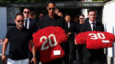 Las conmovedoras imágenes del funeral de Diogo Jota y su hermano André Silva