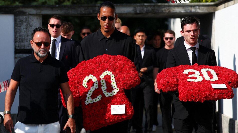 Las conmovedoras imágenes del funeral de Diogo Jota y su hermano André Silva