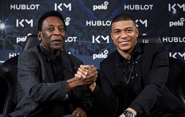 Pelé y Mbappé se reunieron para conversar de fútbol