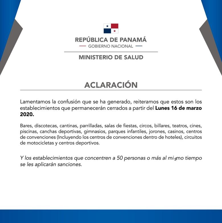 El coronavirus llega a Veraguas y Colón