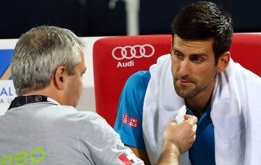Djokovic se retira del torneo de Dubái por un problema ocular
