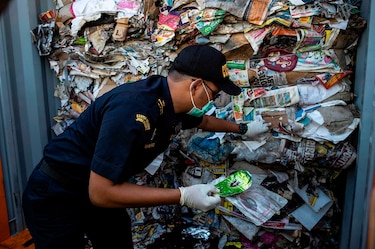 Indonesia devolverá a Australia más de 200 toneladas de basura