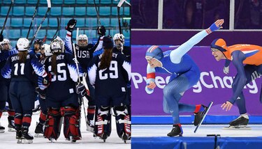Estados Unidos gana en 'hockey'; noruego logra récord en patinaje