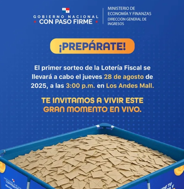 Cuenta regresiva para el primer sorteo de la Lotería Fiscal; conozca la hora y el lugar