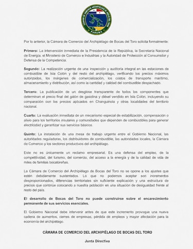 Alza de combustibles en Bocas del Toro: empresarios exigen auditoría e intervención del Gobierno