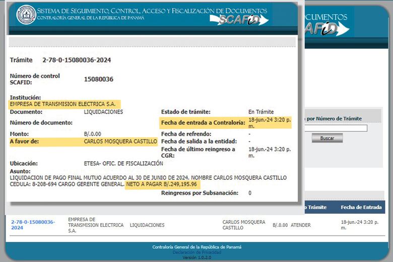A más de $1.6 millones se eleva cifra de liquidaciones de Etesa
