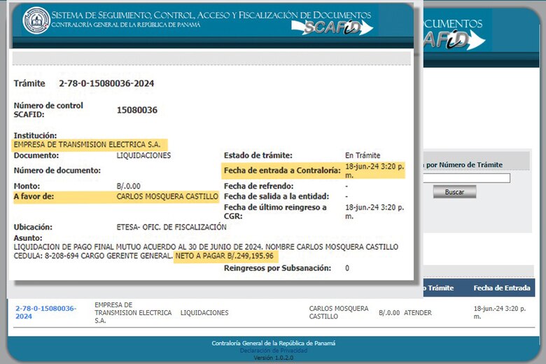 A más de $1.6 millones se eleva cifra de liquidaciones de Etesa