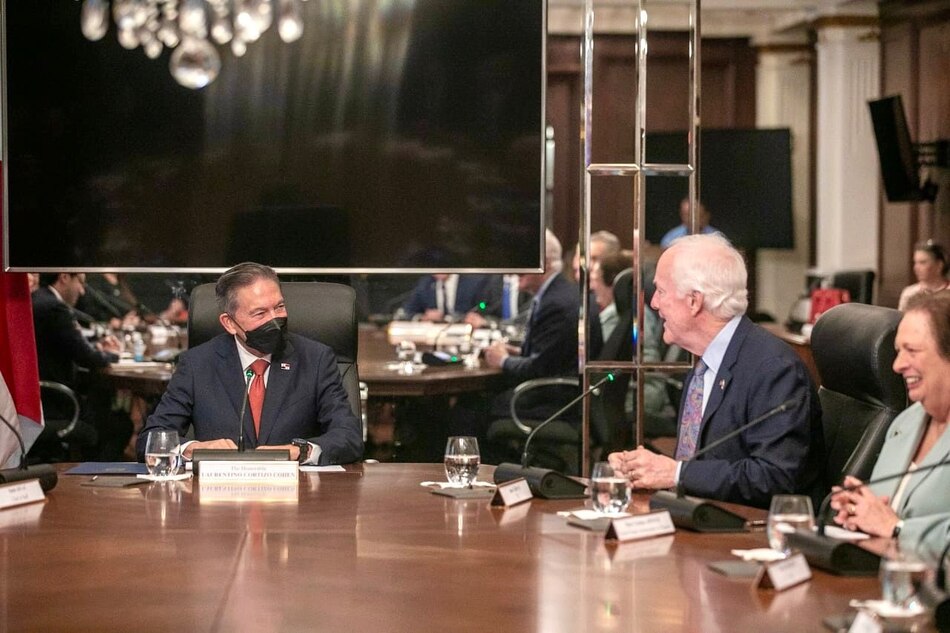 Cortizo habla de flujo migratorio y crimen organizado con senadores de Estados Unidos