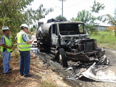 Cisterna se incendia en Chepo