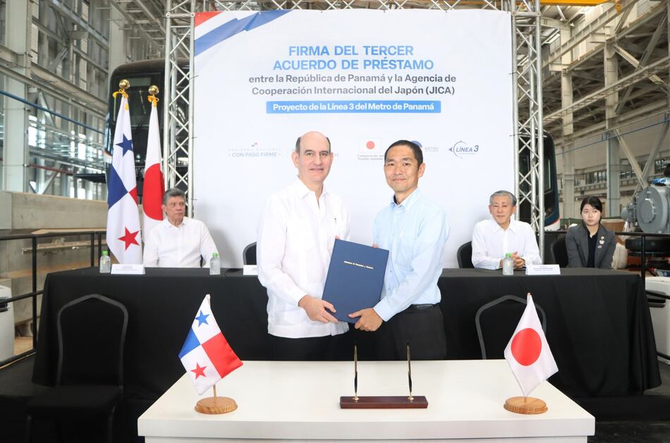 Panamá y Japón firman tercer acuerdo de préstamo para la línea 3 del Metro