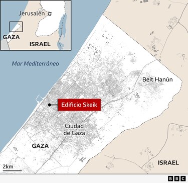 El edificio de Gaza que aún se mantiene en pie y ayuda a contar la historia de la ofensiva de Israel
