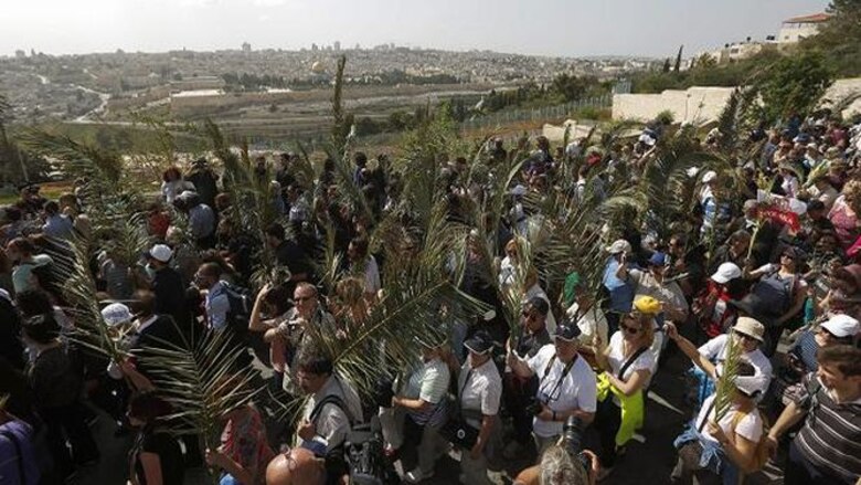 Miles de personas conmemoran en Jerusalén el Domingo de Ramos