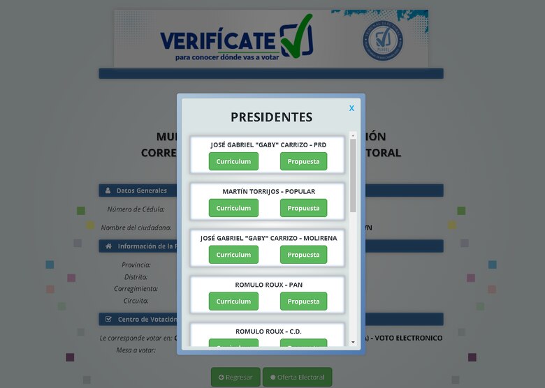 Así puede verificarse para votar el 5 de mayo y ver la lista completa de los candidatos