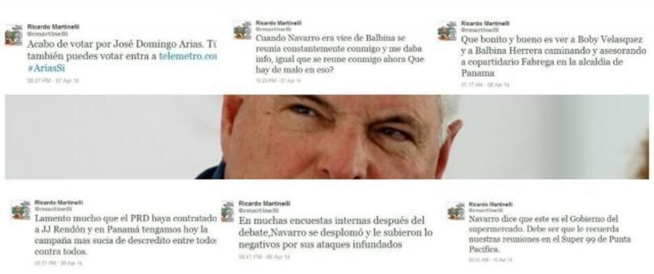 Presidente Martinelli busca apoyo para Arias en Twitter