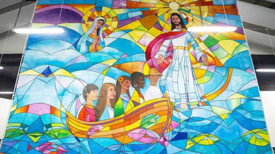 El mural panameño para la misa de clausura de la Jornada Mundial de la Juventud