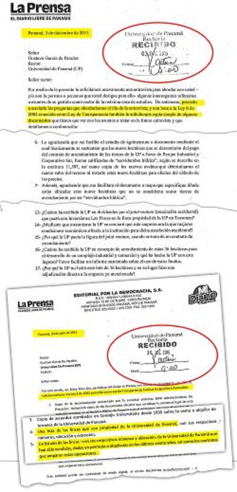 Rector de la Universidad de Panamá cede valiosas tierras