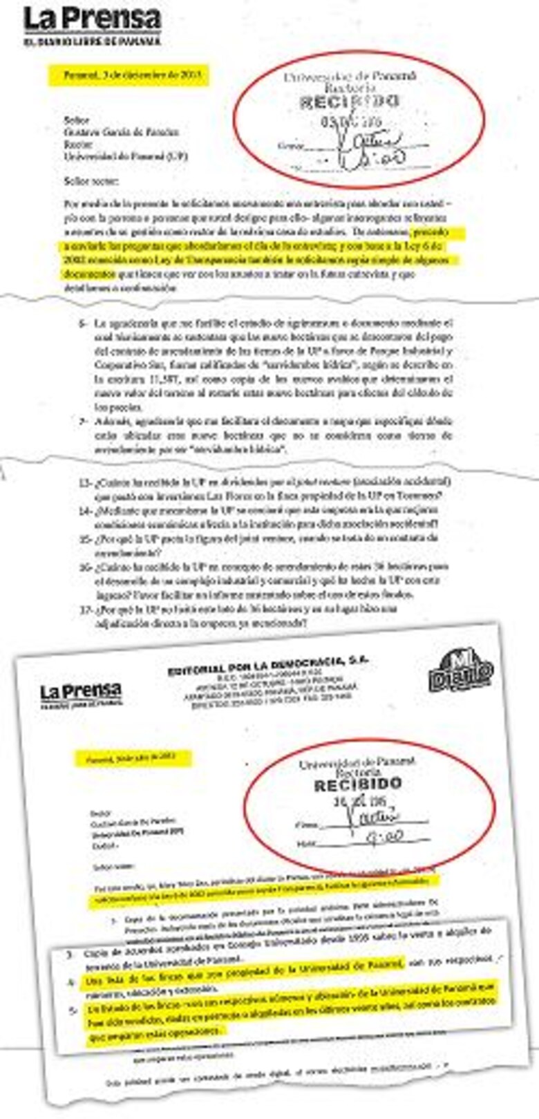 Rector de la Universidad de Panamá cede valiosas tierras