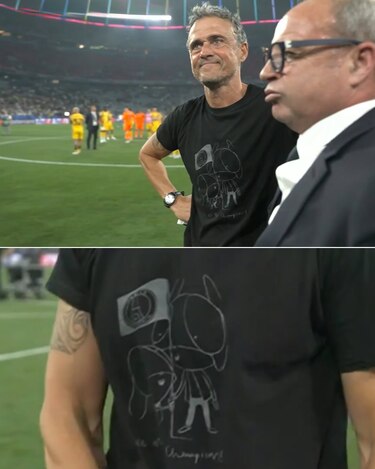 Luis Enrique luce una camiseta en honor a su hija Xana