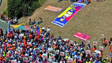 Marchan por la libertad de Leopoldo López
