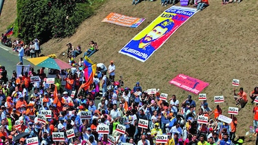 Marchan por la libertad de Leopoldo López