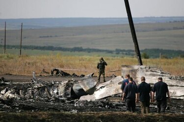 Expertos aplazan por tiroteos visita al lugar donde cayó el avión malasio