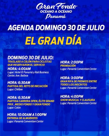 Más de cinco mil pedalistas presentes en el Gran Fondo Océano a Océano Panamá 2023