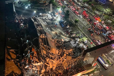 China: más de 40 rescatados tras derrumbe de hotel usado por la cuarentena del Covid-19