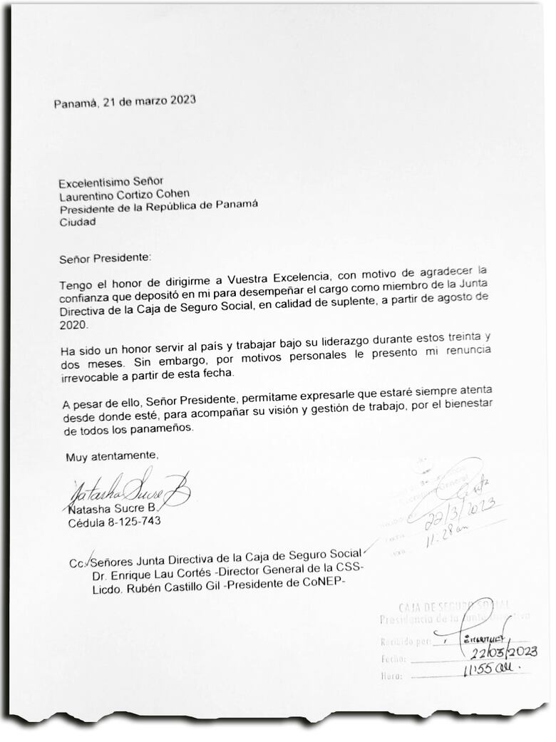 Natasha Sucre renuncia a directiva; antes de irse nombran a su hijo en la CSS