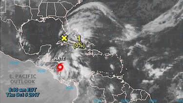 Se forma la tormenta Nate frente a las costas de Nicaragua