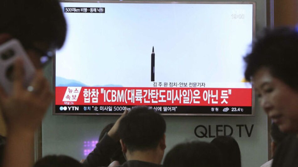 Desafiante, Corea del Norte lanza misil balístico de medio alcance