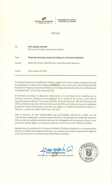 Mitradel: Es indispensable que los empleadores dejen salir a los trabajadores antes del toque de queda.