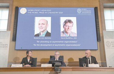 Nobel de Química para dos expertos en catalizadores