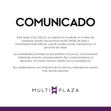 Sicarios asesinan a alias Tulip en el sótano de Multiplaza