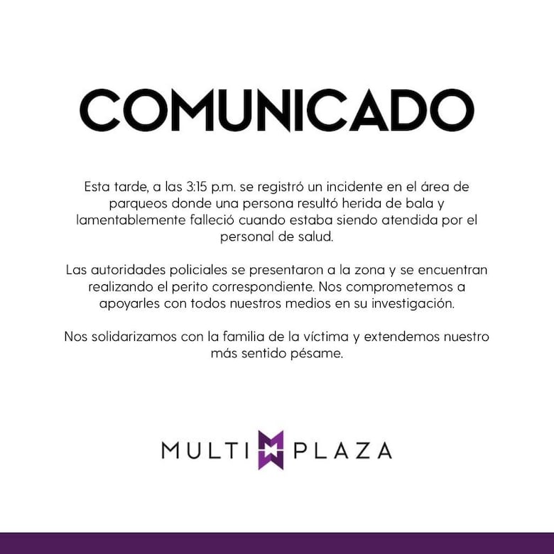 Sicarios asesinan a alias Tulip en el sótano de Multiplaza