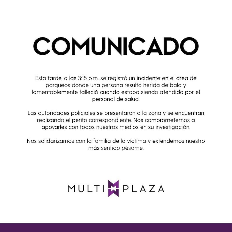 Sicarios asesinan a alias Tulip en el sótano de Multiplaza