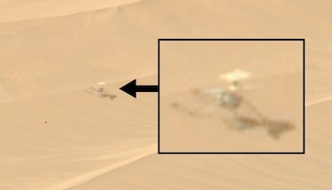 La Nasa publica imagen del Ingenuity tras averiarse en Marte