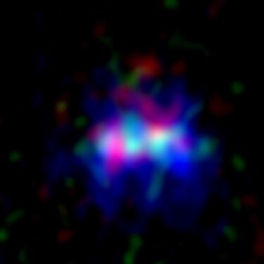 El telescopio ALMA logra una vista reveladora de una galaxia a 13,200 millones de años luz