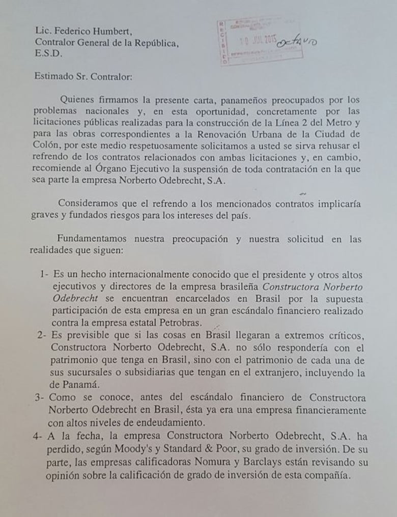 Las advertencias sobre Odebrecht