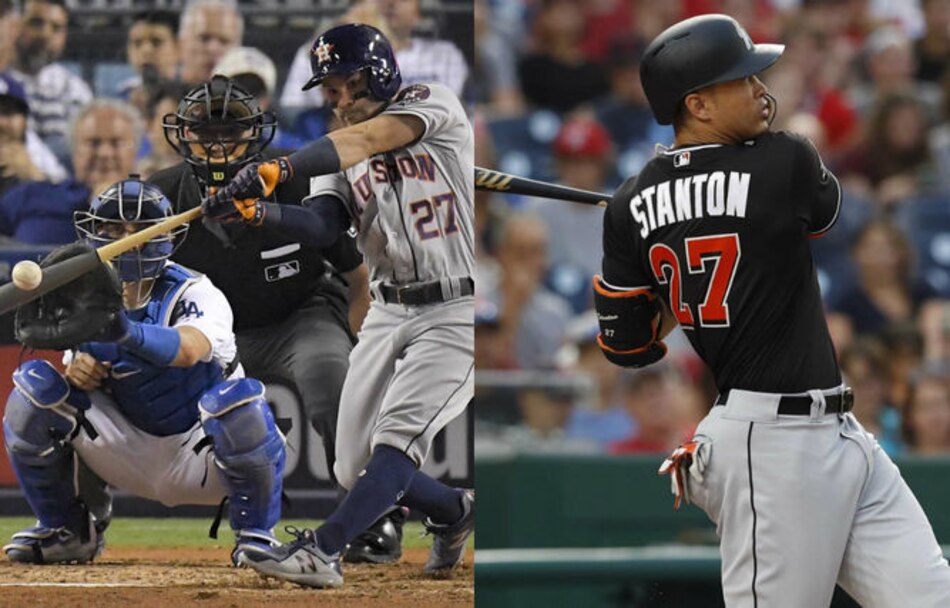 José Altuve y Giancarlo Stanton, los más valiosos