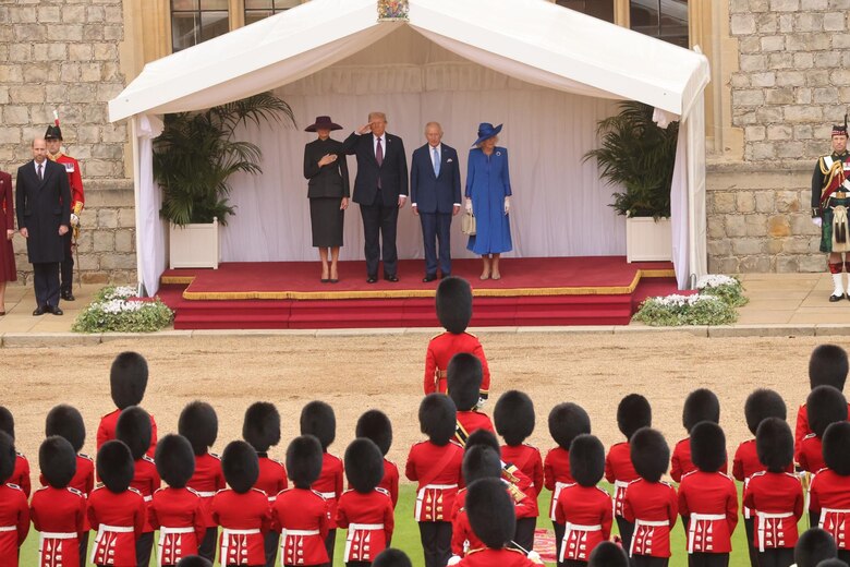 Así fue la despedida que le dio el rey Carlos III al presidente de Estados Unidos en Windsor