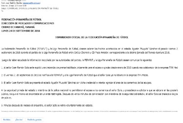 Un comunicado para justificar una 'metida de pata'