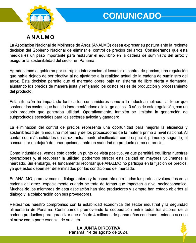 ¿Se conseguirá suficiente arroz con la eliminación del control? Los productores negocian con la industria