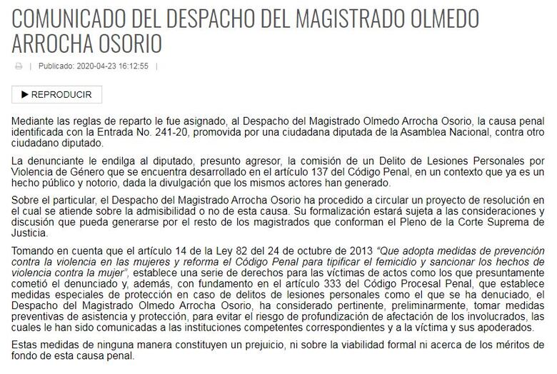 Magistrado Arrocha toma medidas preventivas tras denuncia de la diputada Kayra Harding contra Jairo ‘Bolota’ Salazar; circula proyecto de admisibilidad 