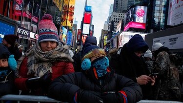 Celebración de Año Nuevo en Nueva York: muy fría y vigilada