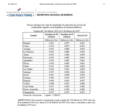 A partir del viernes, los precios de los combustibles registrarán una leve disminución