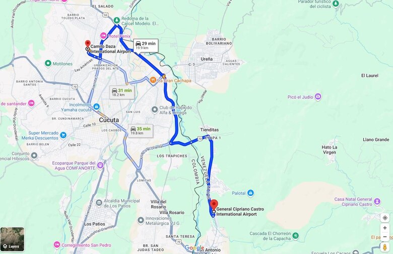Un avión oficial venezolano aterriza por equivocación en aeropuerto de la ciudad colombiana de Cúcuta