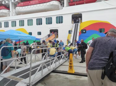 Al menos 7 turistas lesionados tras accidente en un andamio en la terminal de Amador