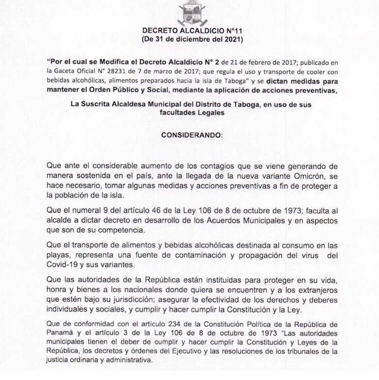 Impondrán multa de hasta $100 a bañistas que ingresen a la isla de Taboga con comida en envases o pailas