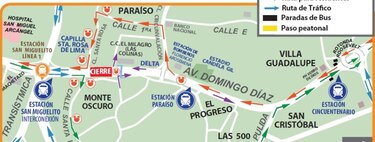 Línea 2: cierre por montaje de paso peatonal de la estación de San Miguelito