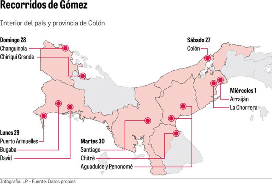 Ana Matilde Gómez continúa su caminar para conquistar votos en las provincias